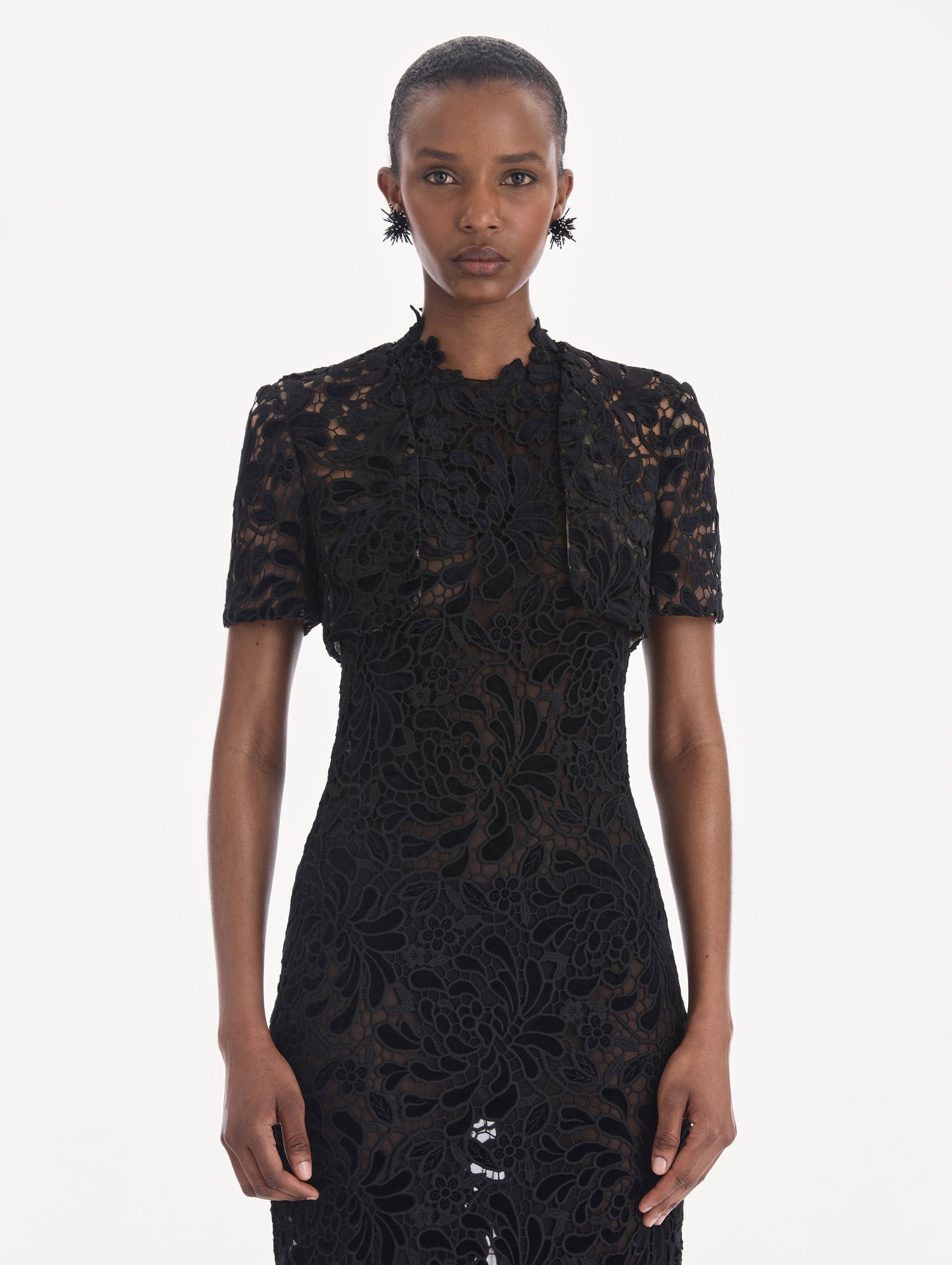 MNODR041026042615733_2 Oscar de la Renta Short Sleeve Cape - Image 2