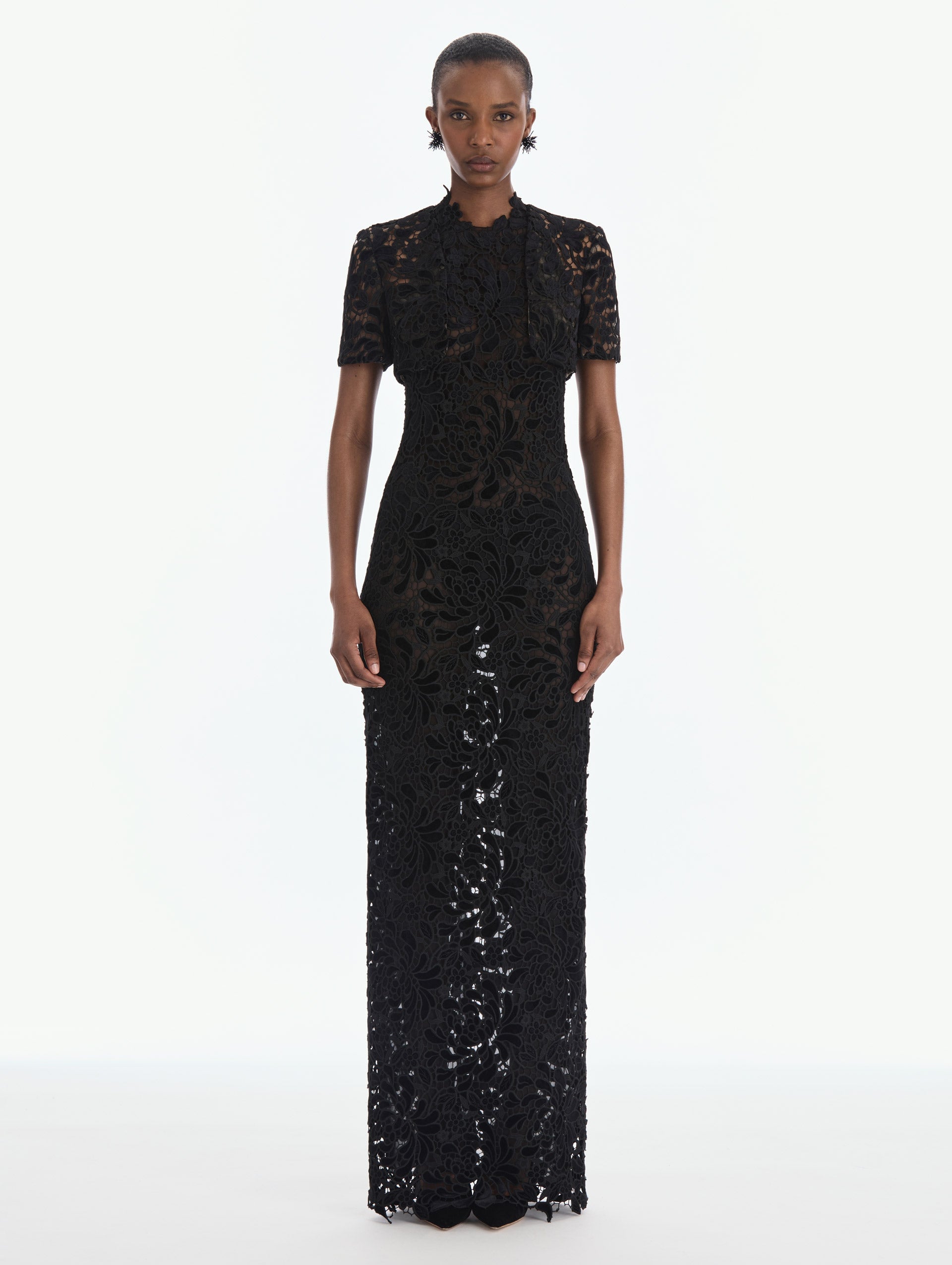 MNODR041026042615733_3 Oscar de la Renta Short Sleeve Cape - Image 3