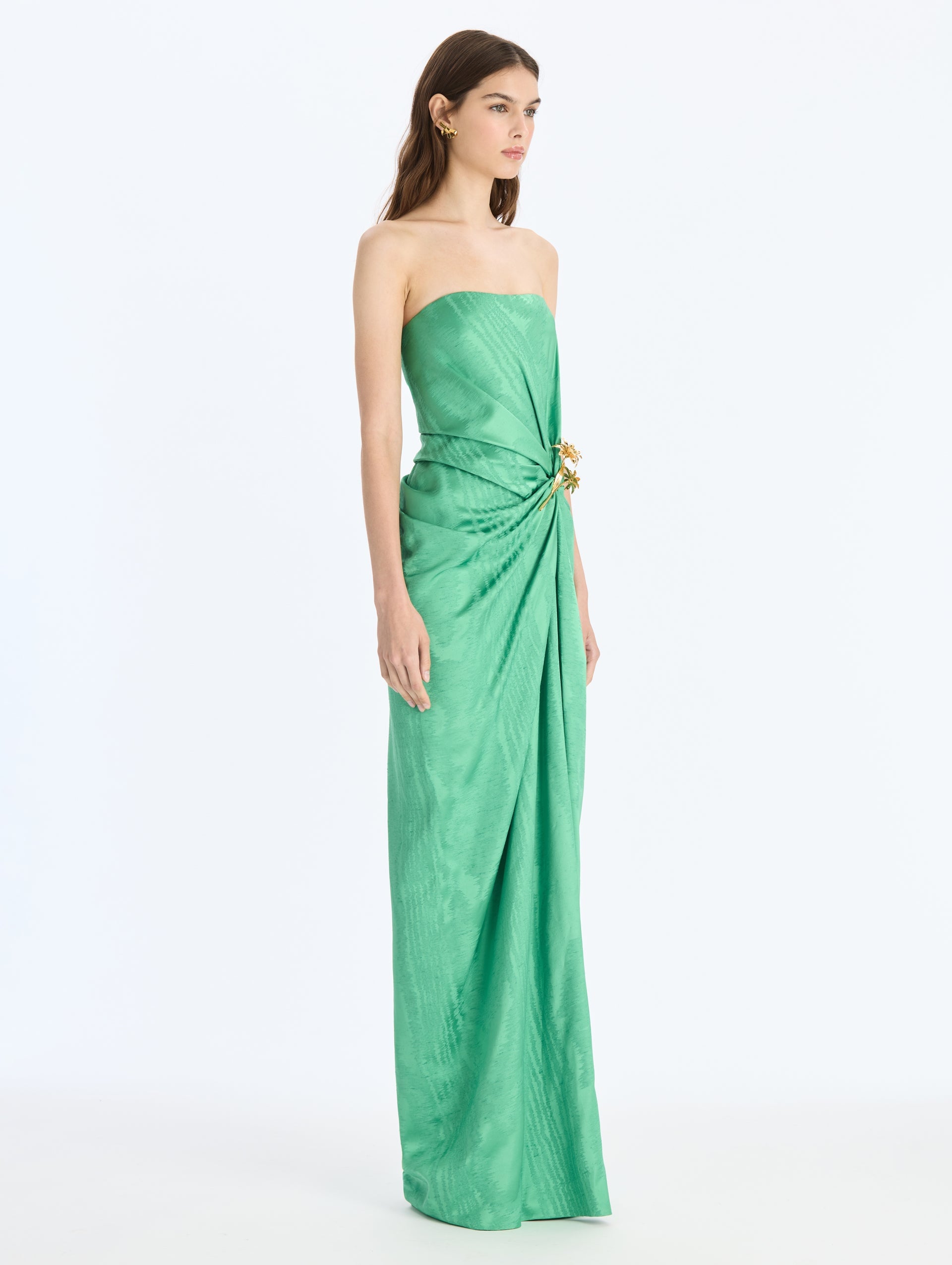 MNODR041026042615735_3 Oscar de la Renta Shantung Moire Jacquard Gown - Image 3