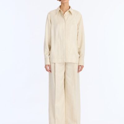 Oscar de la Renta Shantung Moire Jacquard Blouse - Image 2