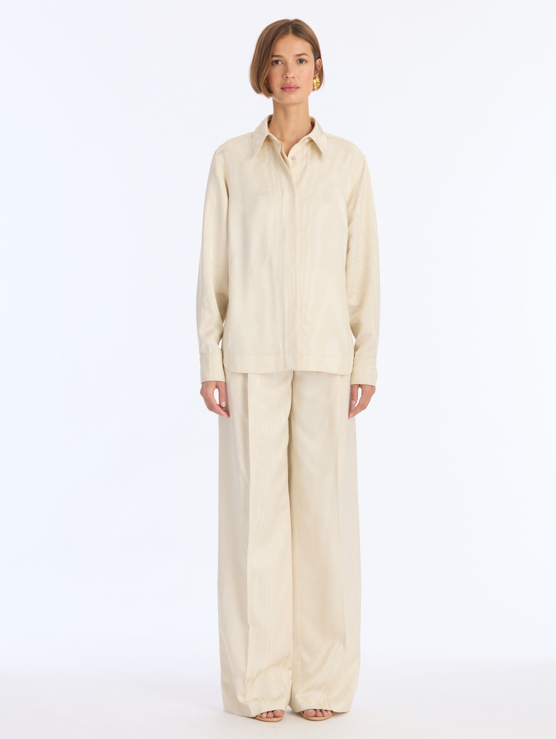 MNODR041026042615736_2 Oscar de la Renta Shantung Moire Jacquard Blouse - Image 2