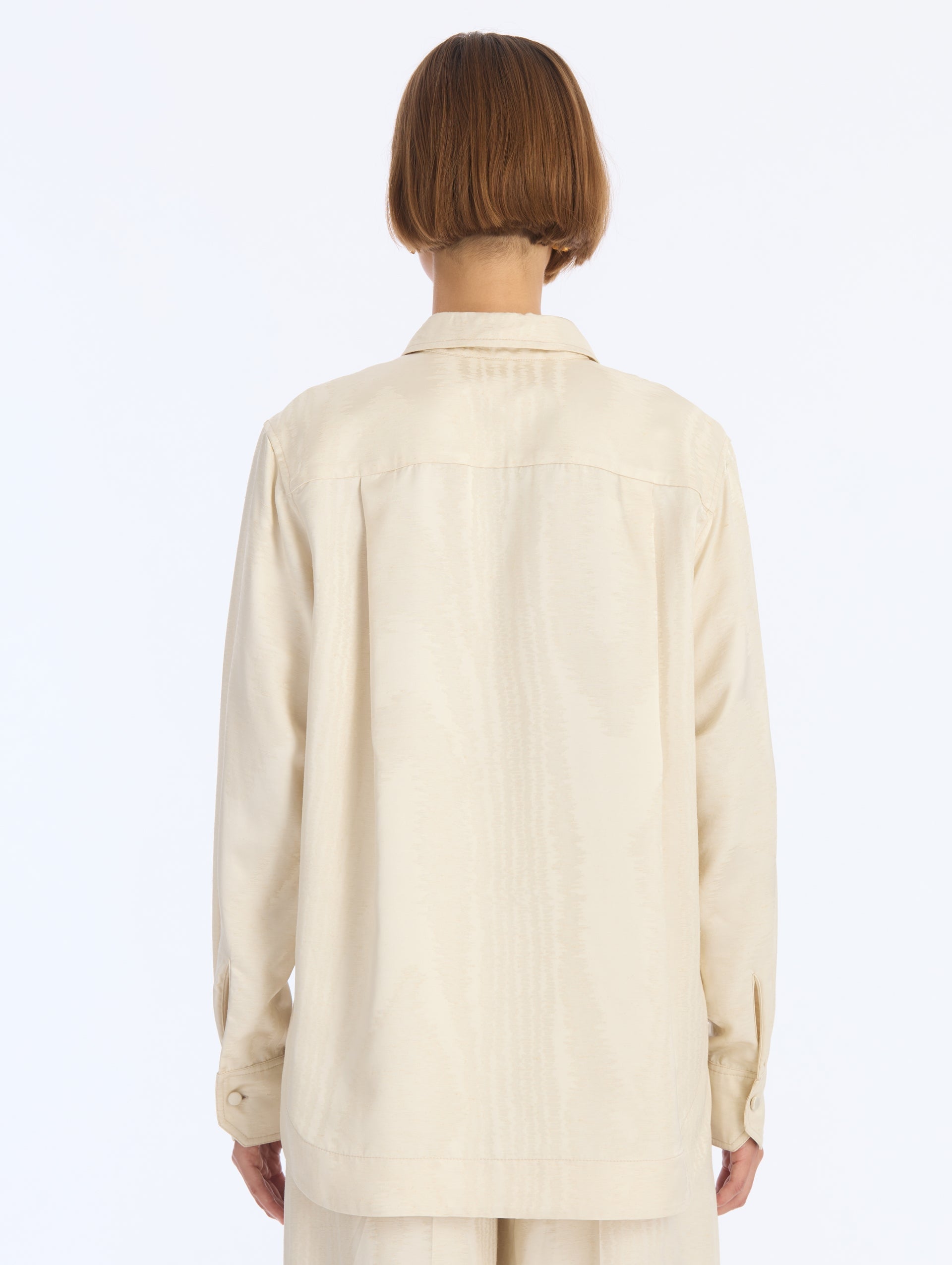 MNODR041026042615736_3 Oscar de la Renta Shantung Moire Jacquard Blouse - Image 3