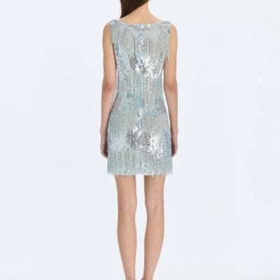 Oscar de la Renta Sequin Fringe Dress - Image 2