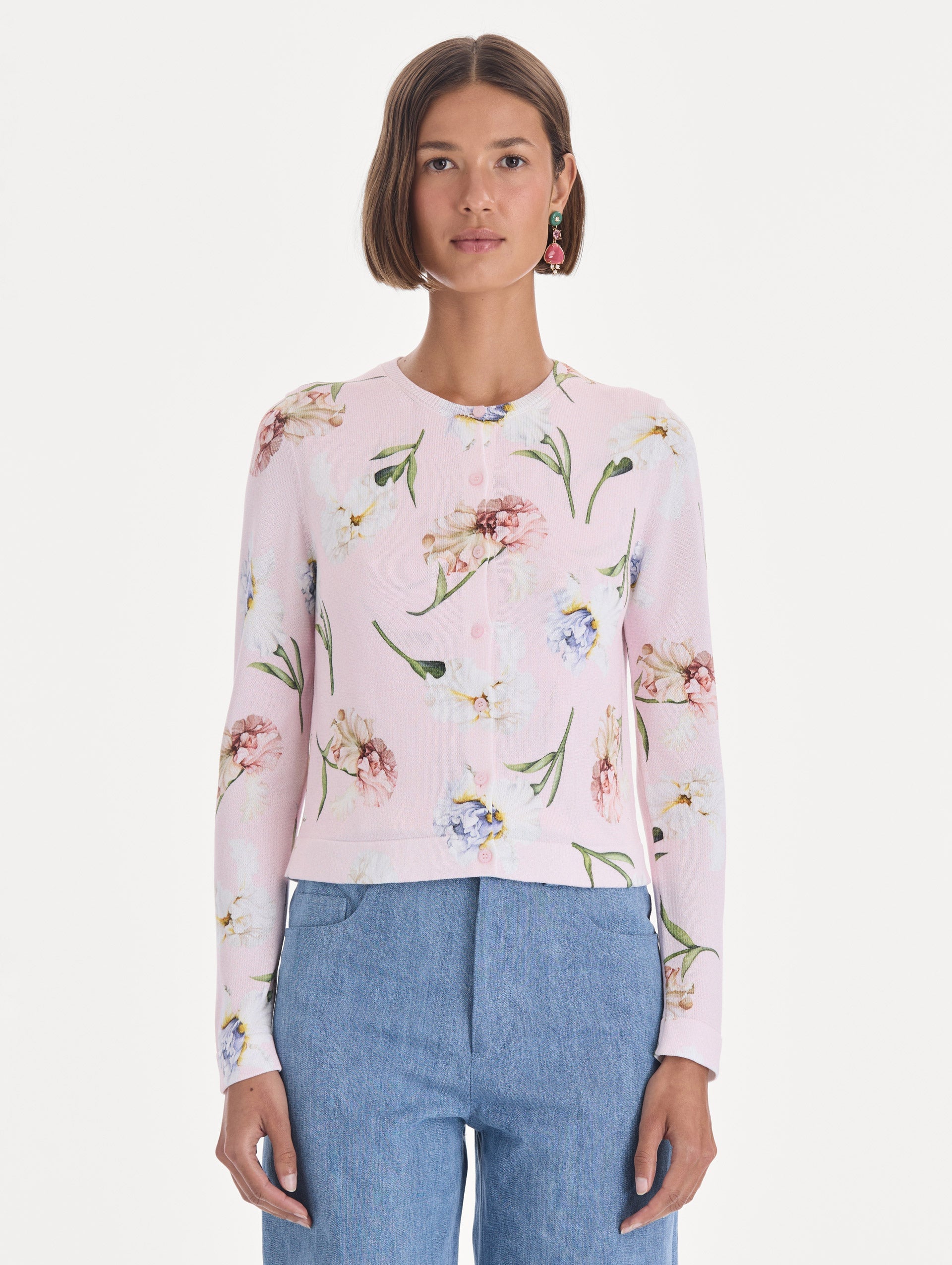 Oscar de la Renta Printed Twinset Cardigan - Image 2
