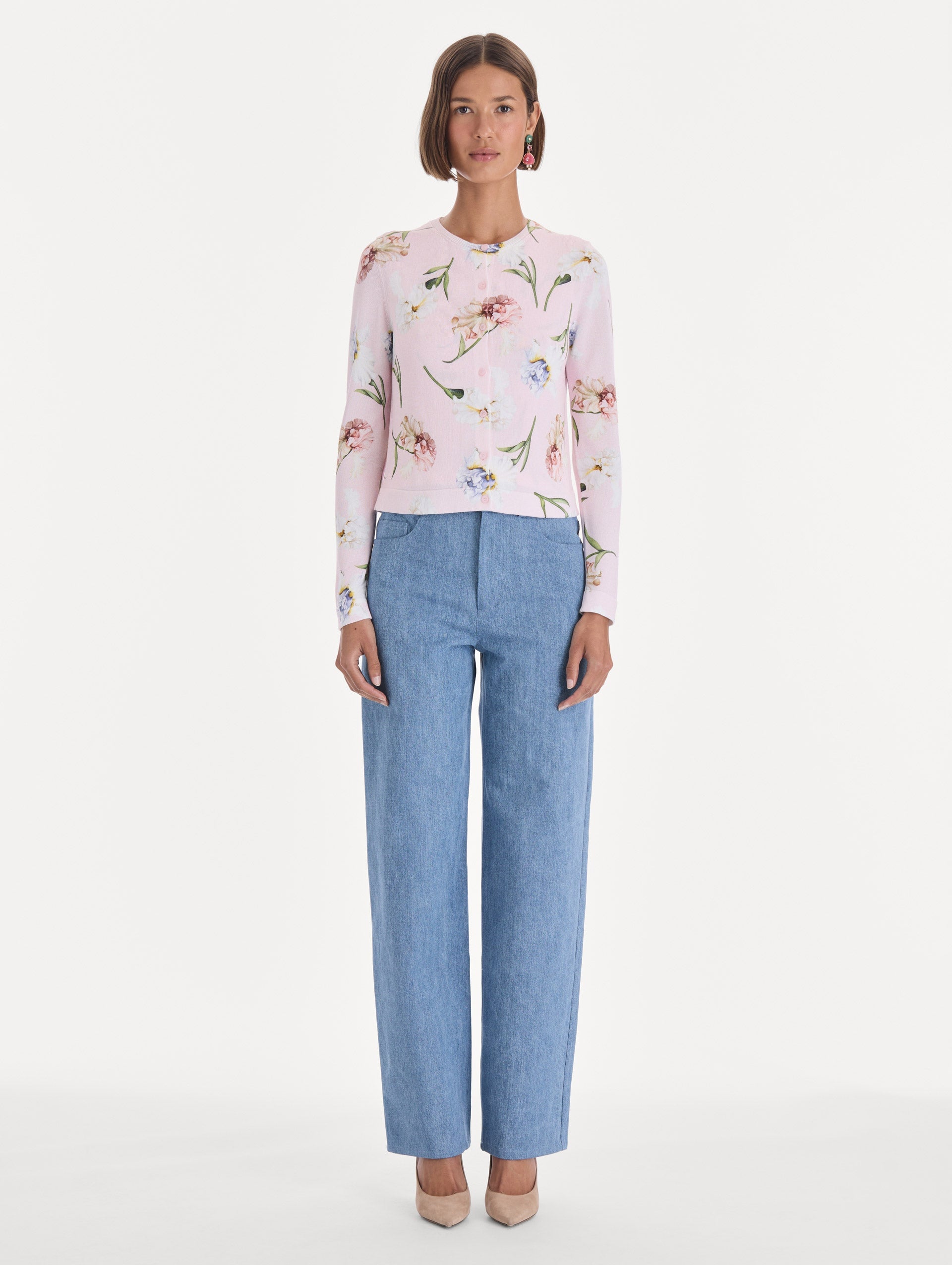 Oscar de la Renta Printed Twinset Cardigan - Image 3
