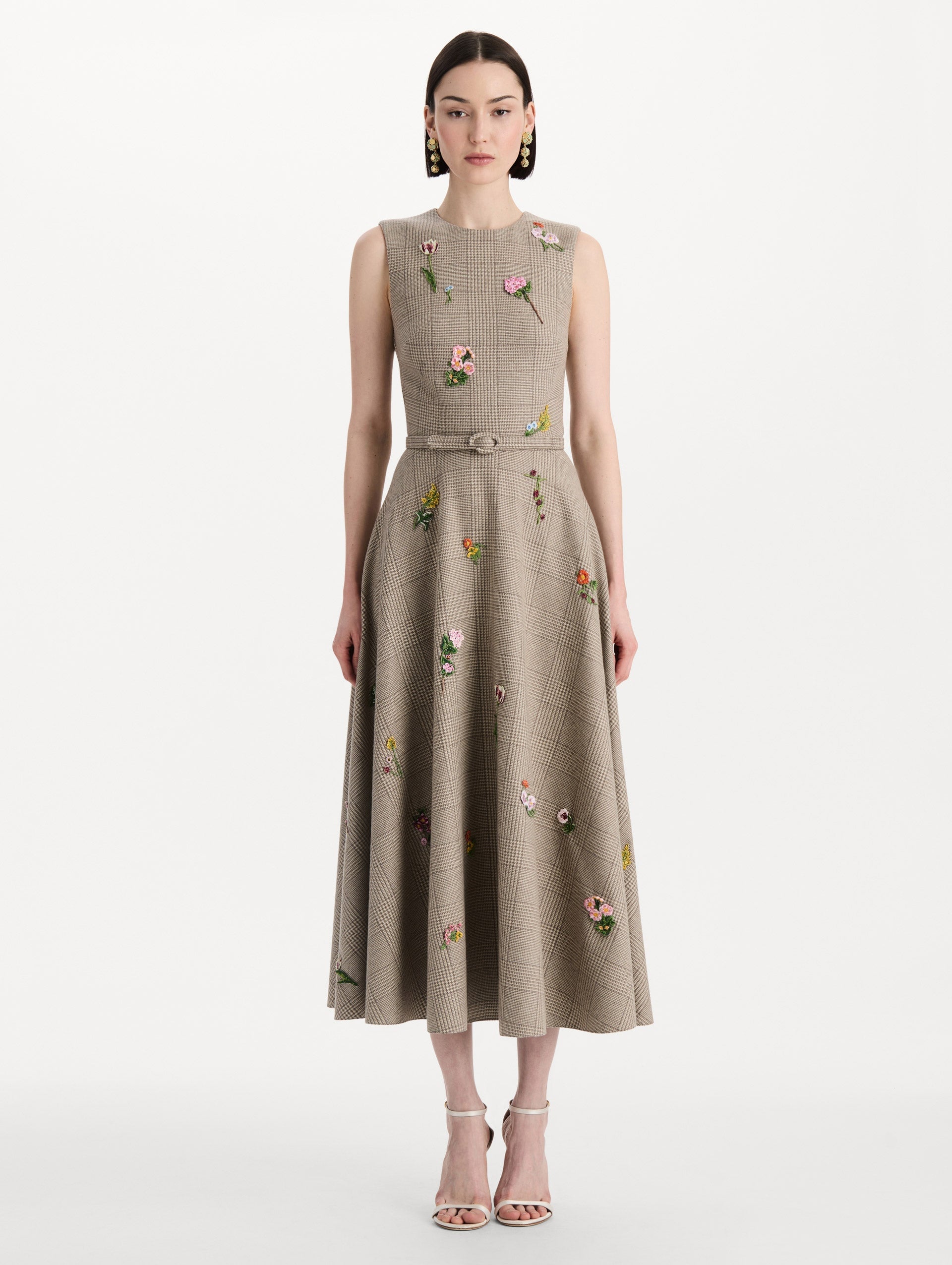 MNODR041026042615744_2 Oscar de la Renta Plaid Cashmere-Blend Dress - Image 2