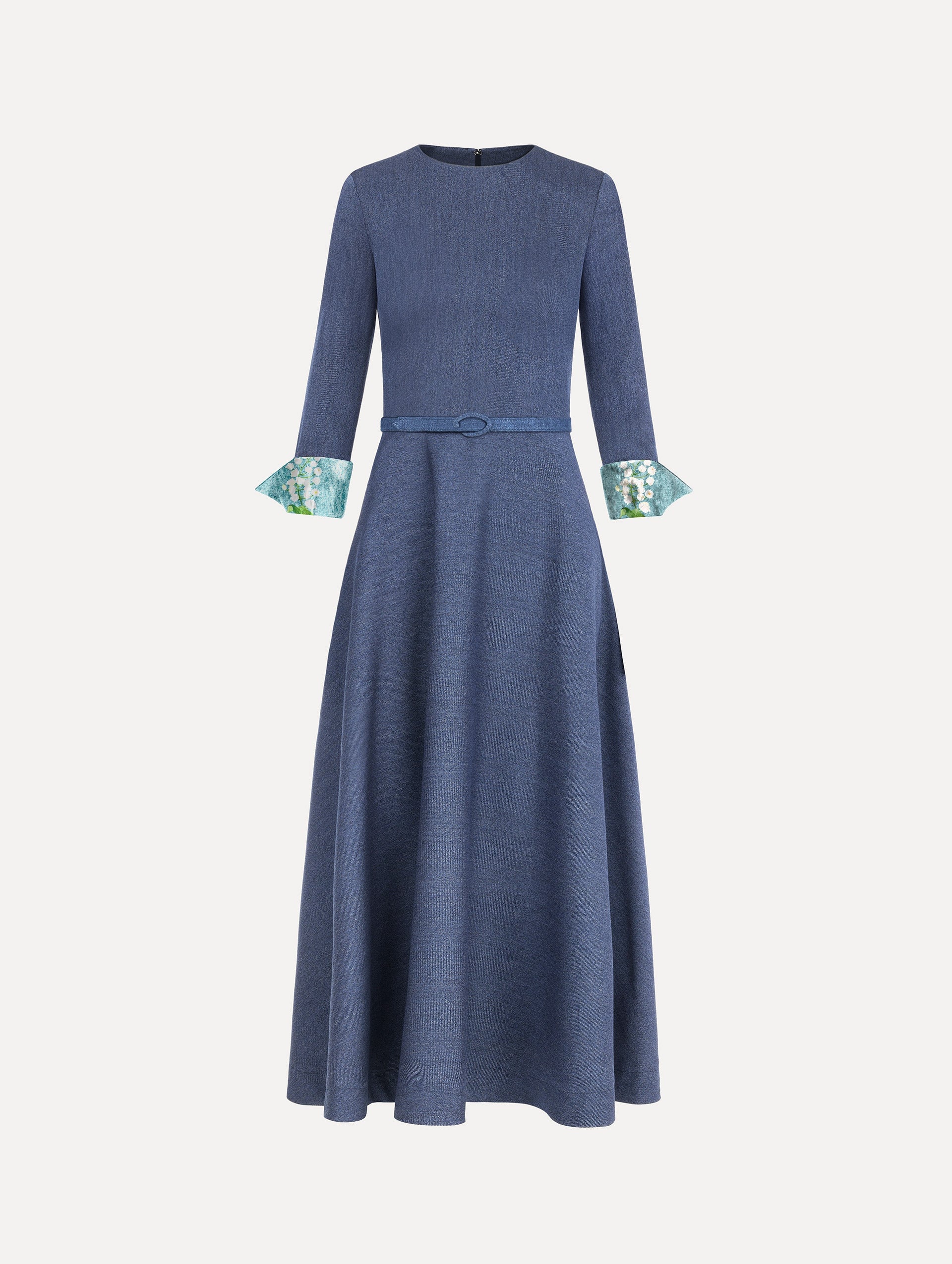 Oscar de la Renta Peony Cuff Wool Dress - Image 1