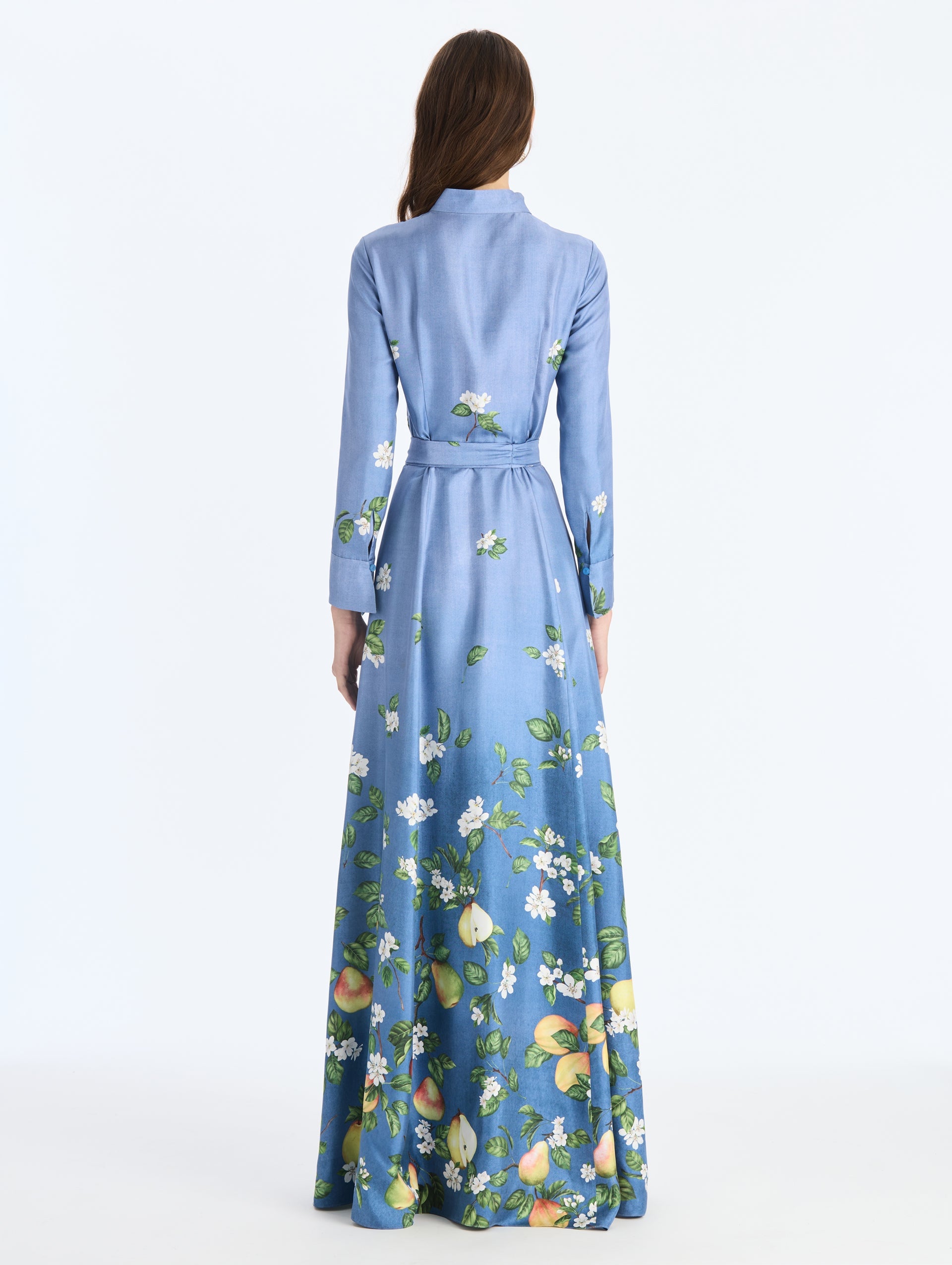 MNODR041026042615747_2 Oscar de la Renta Pears Floral Degrade Silk Twill Caftan - Image 2