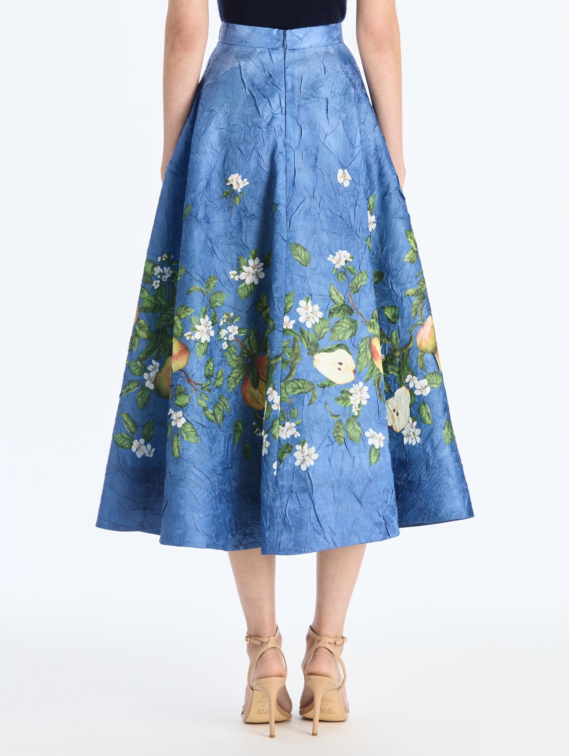 MNODR041026042615748_2 Oscar de la Renta Pears Crushed Satin Circle Skirt - Image 2