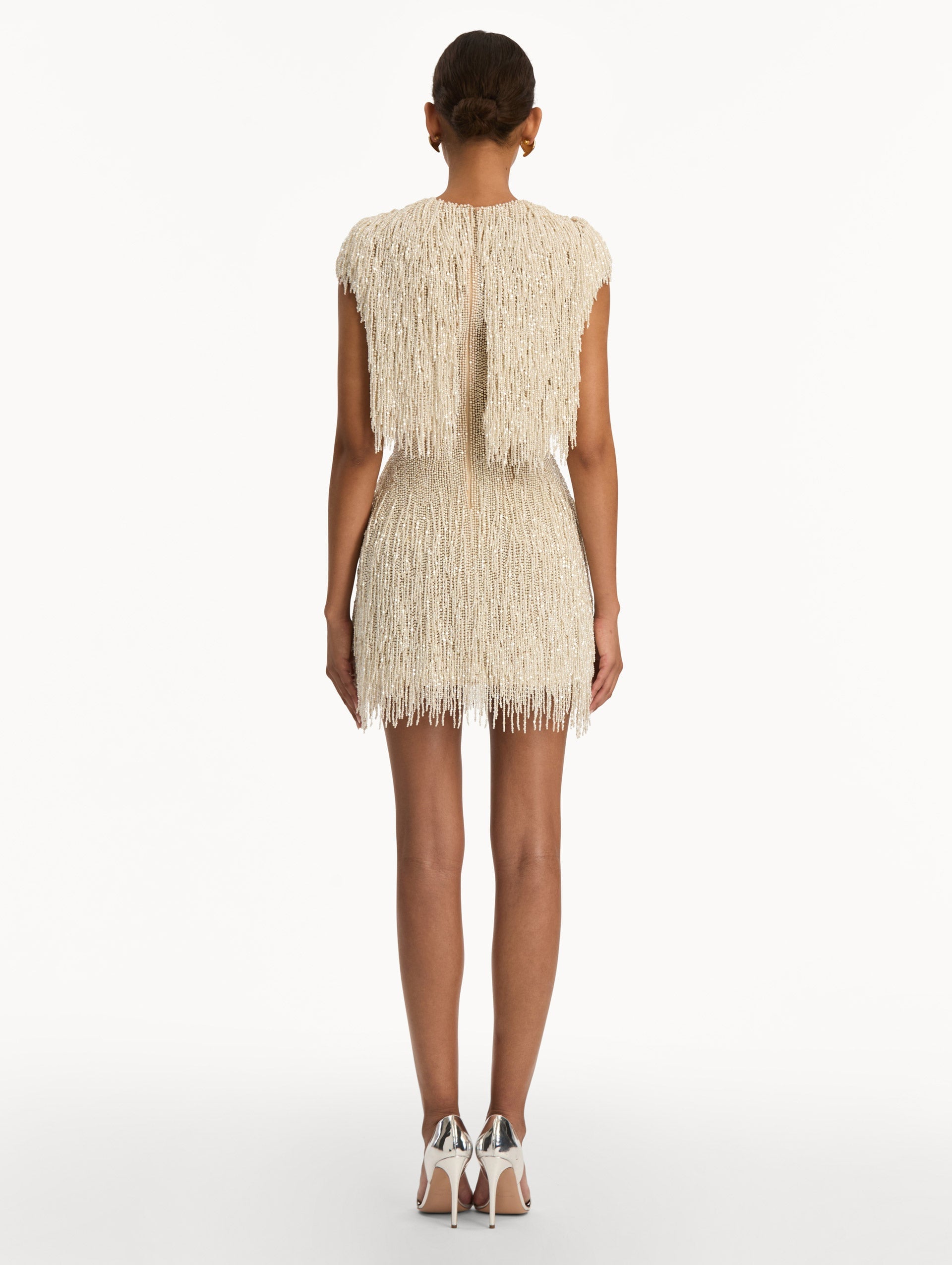 MNODR041026042615749_3 Oscar de la Renta Pearl Fringe Cocktail Dress - Image 3
