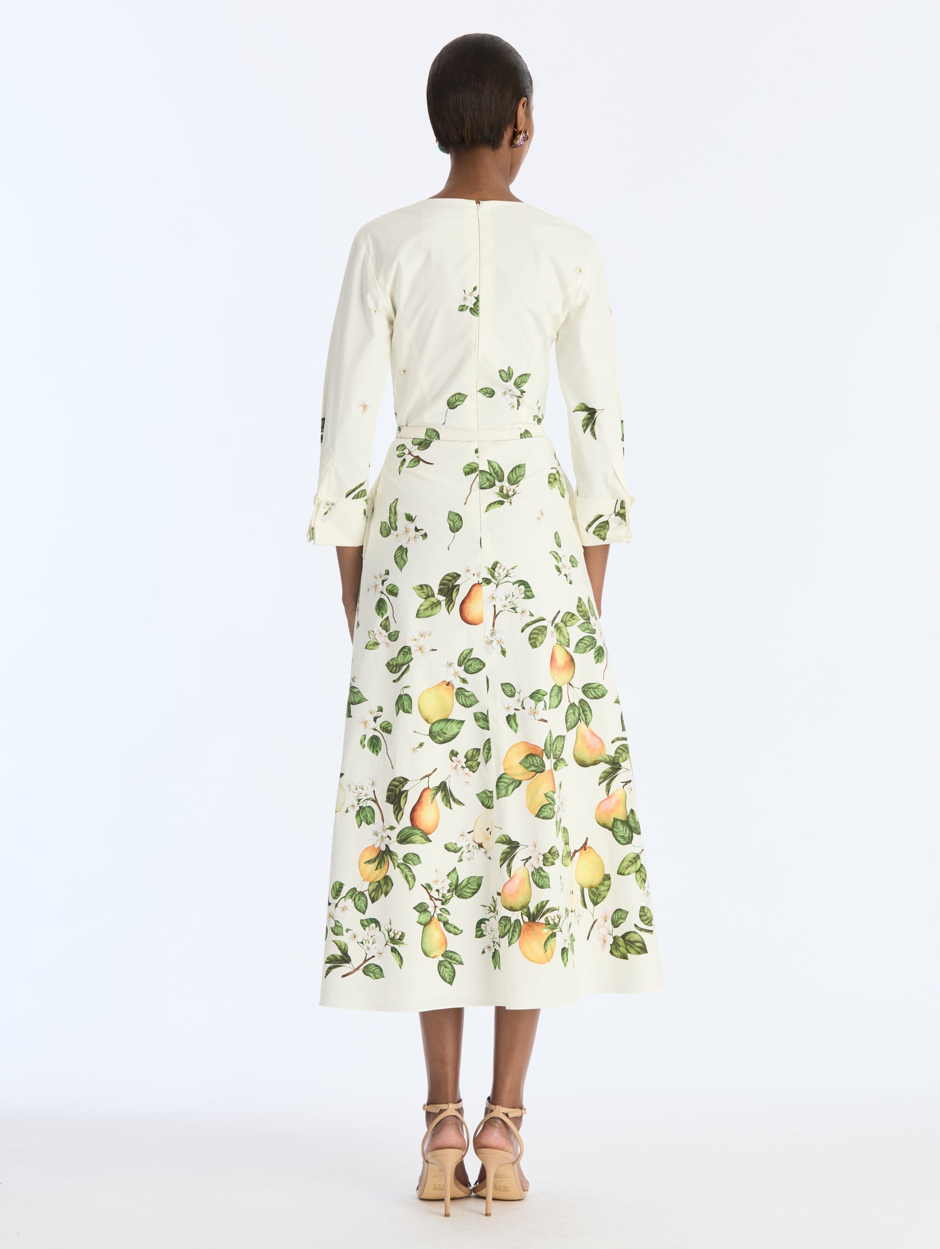 MNODR041026042615750_2 Oscar de la Renta Pearl Floral Degrade Poplin Dress - Image 2