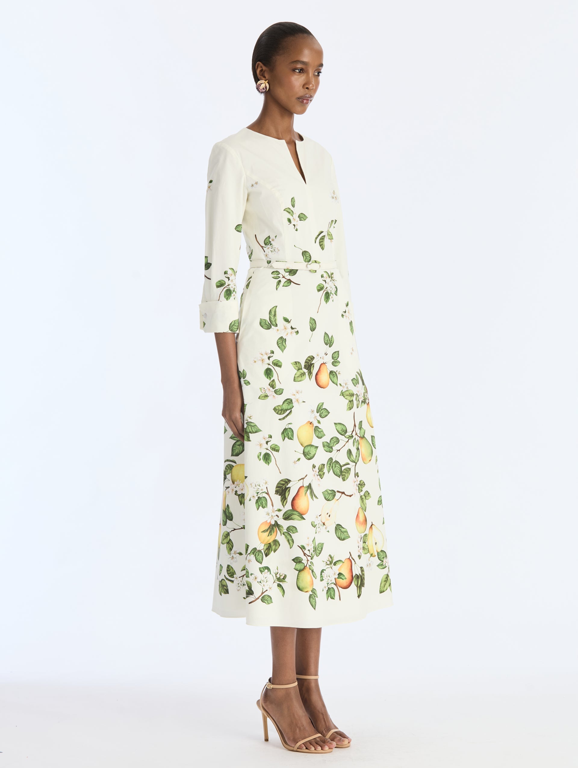 MNODR041026042615750_3 Oscar de la Renta Pearl Floral Degrade Poplin Dress - Image 3