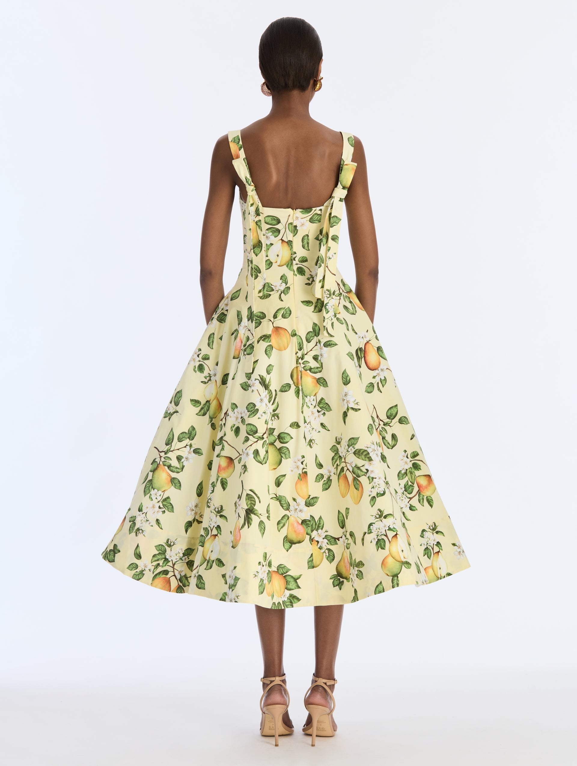 MNODR041026042615752_2 Oscar de la Renta Pear Cotton Poplin Dress - Image 2