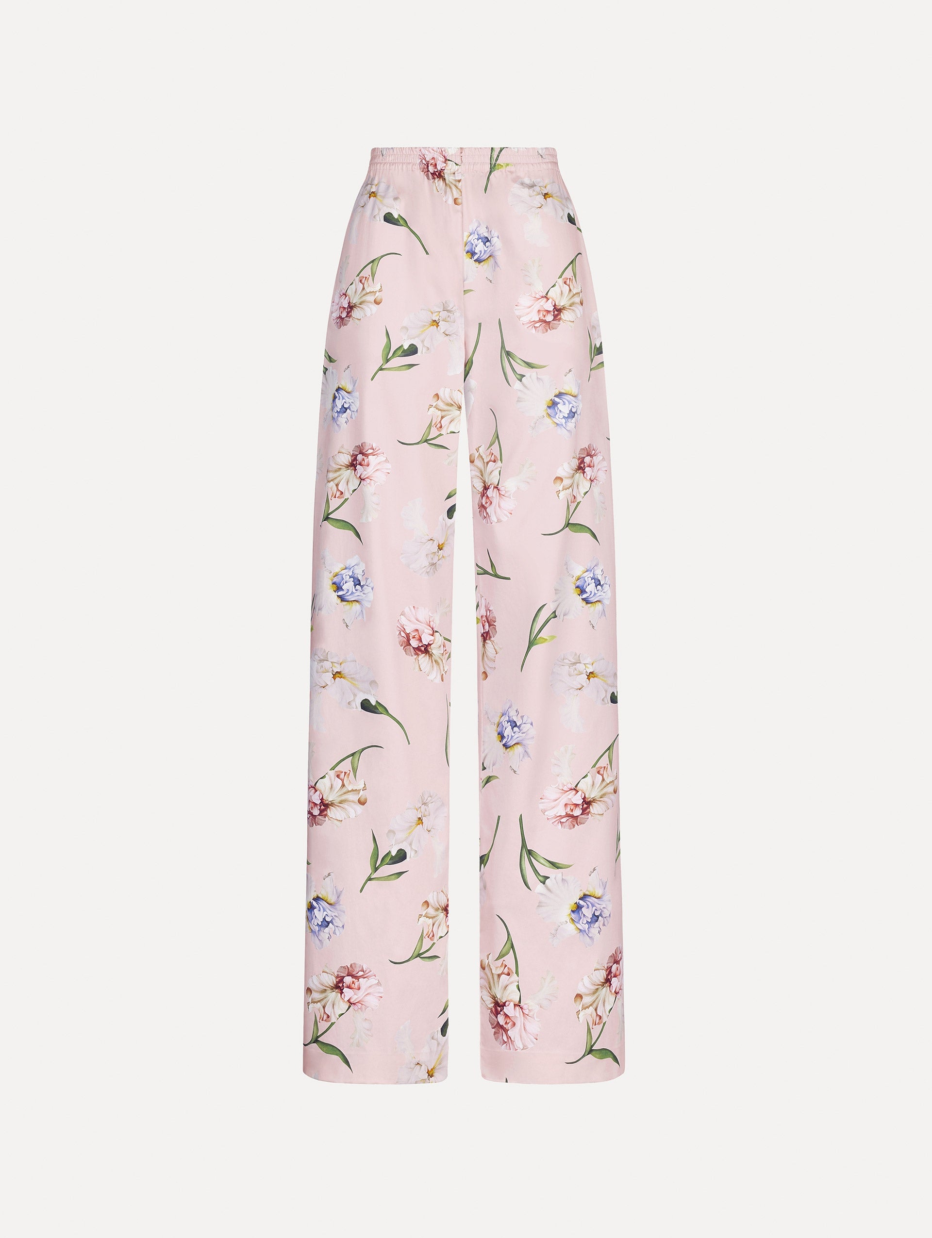 Oscar de la Renta Painted Iris Poplin Pant - Image 1