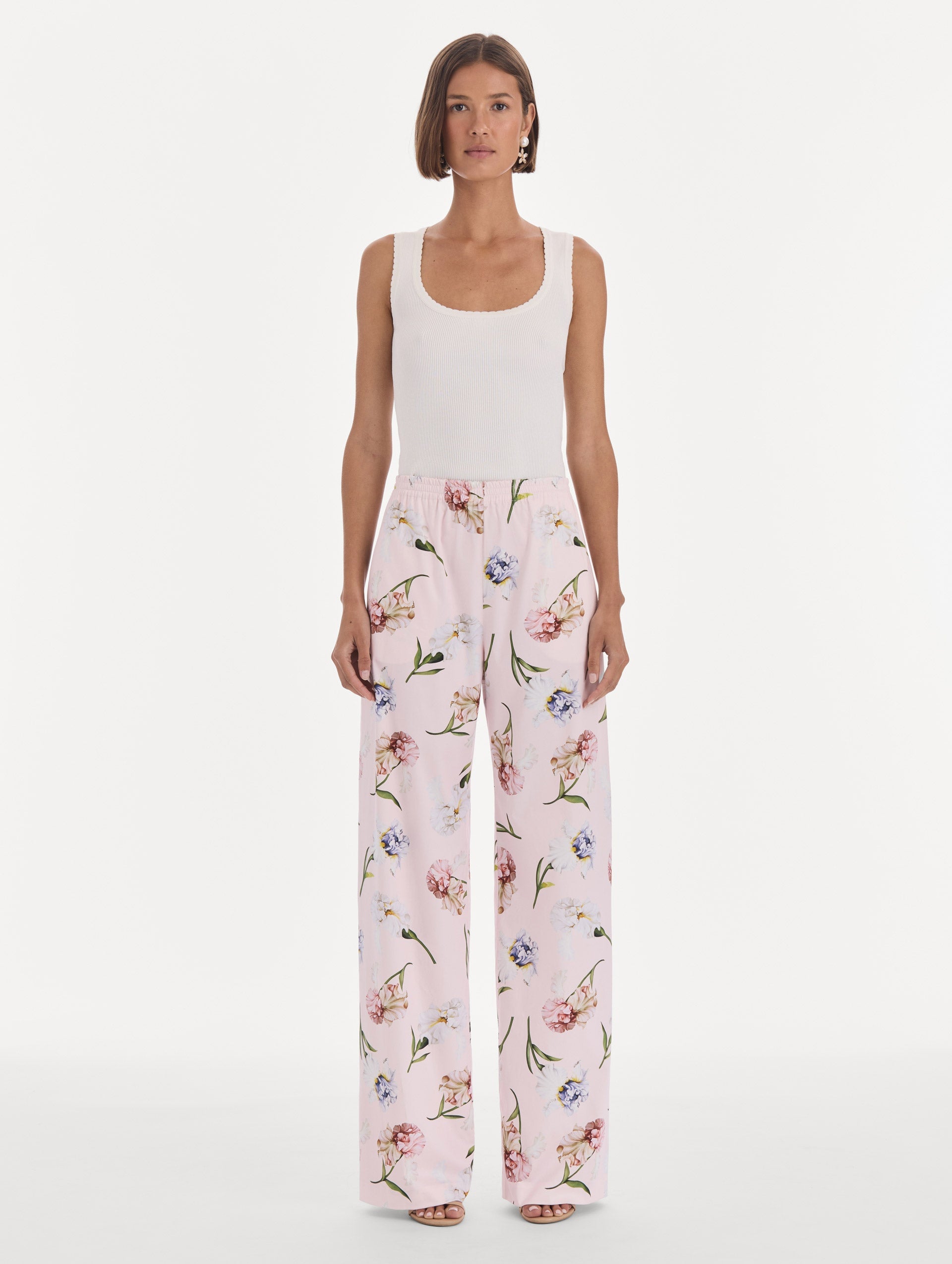 MNODR041026042615758_2 Oscar de la Renta Painted Iris Poplin Pant - Image 2