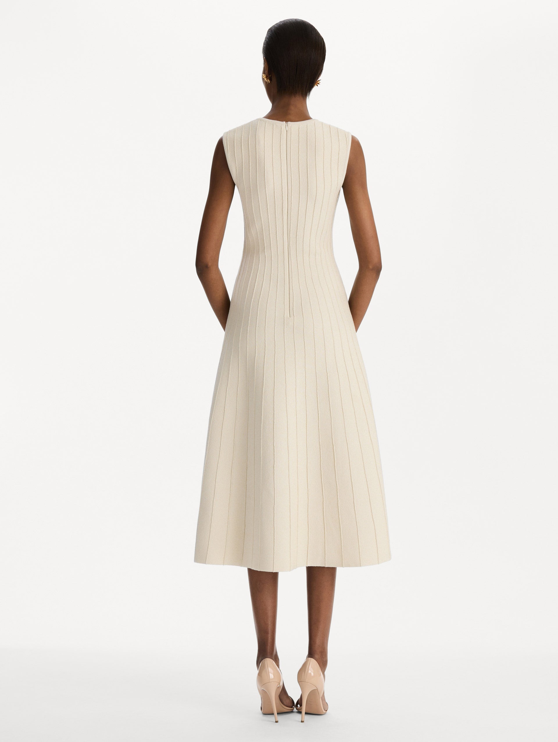 MNODR041026042615760_3 Oscar de la Renta Ottoman Knit Dress - Image 3