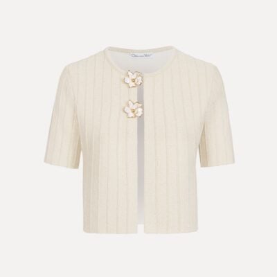 Oscar de la Renta Ottoman Cropped Cardigan - Image 1