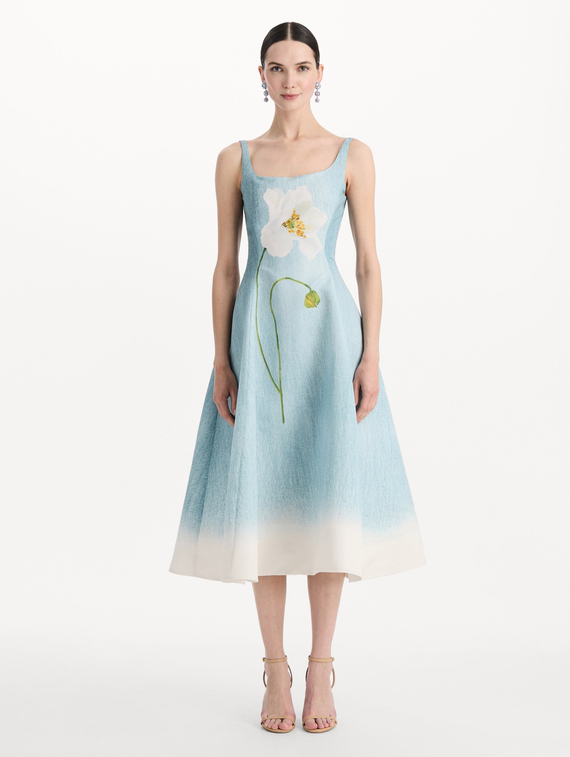 MNODR041026042615764_2 Oscar de la Renta Ombré Peony Faille Dress - Image 2