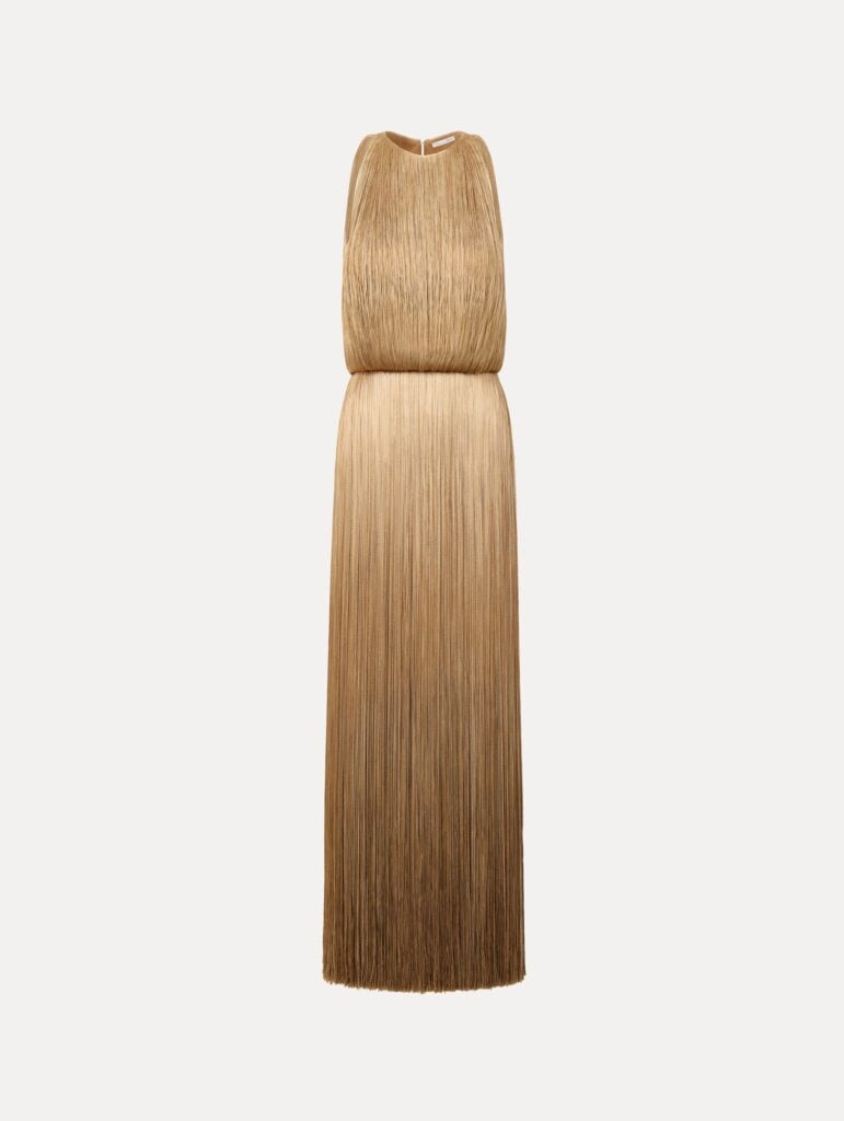 Oscar de la Renta Ombré Fringe Sleeveless Gown - Image 1