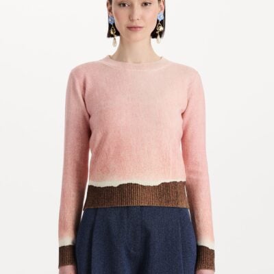 Oscar de la Renta Ombré Crewneck Pullover - Image 2