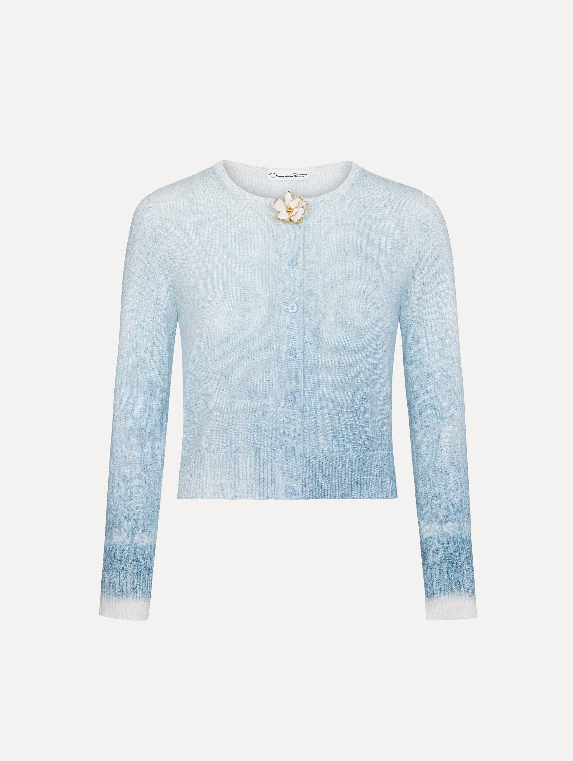 Oscar de la Renta Ombré Button-Detailed Cardigan - Image 1