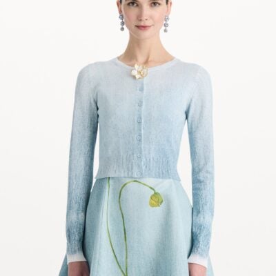 Oscar de la Renta Ombré Button-Detailed Cardigan - Image 2