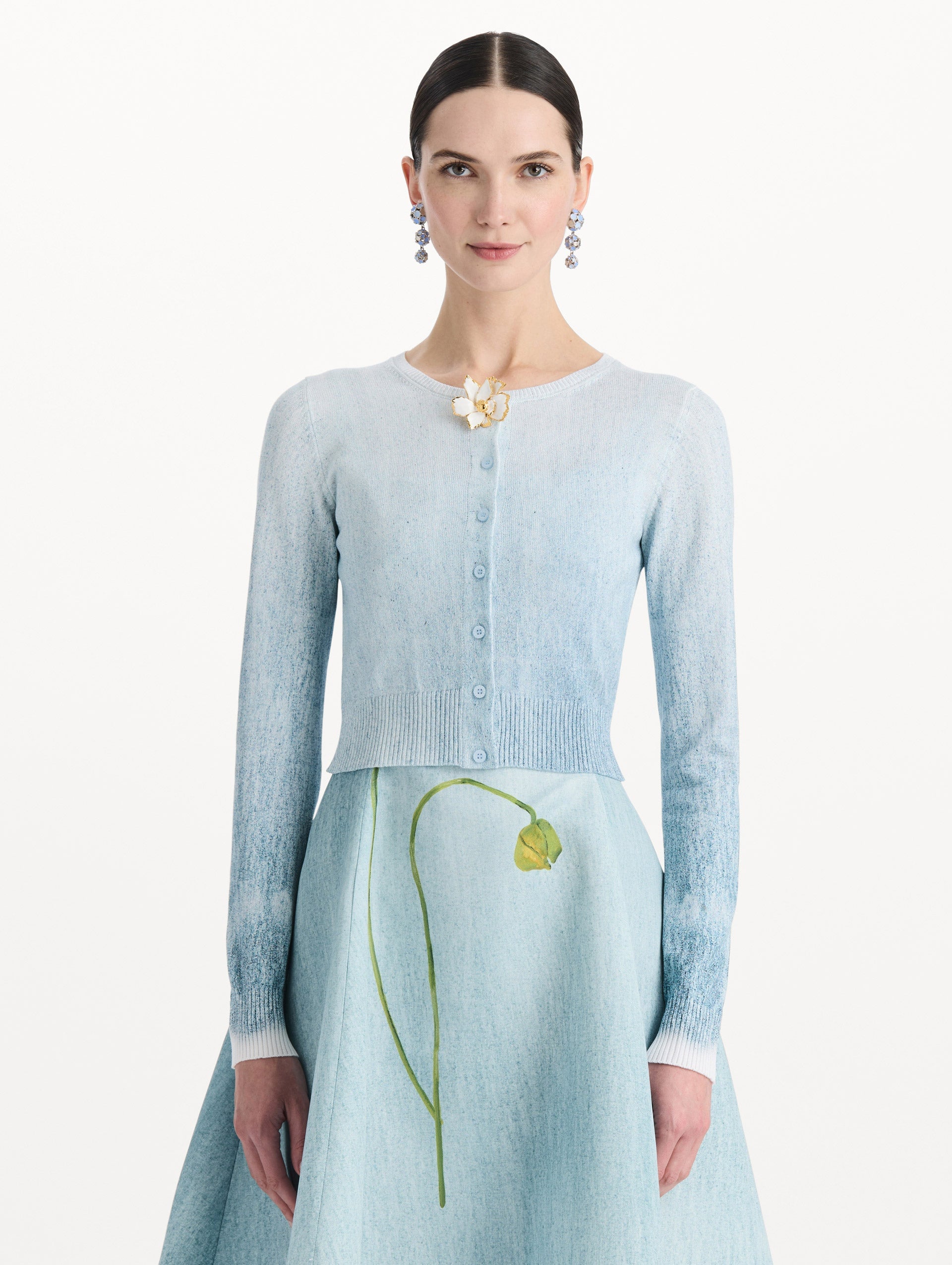 MNODR041026042615769_2 Oscar de la Renta Ombré Button-Detailed Cardigan - Image 2