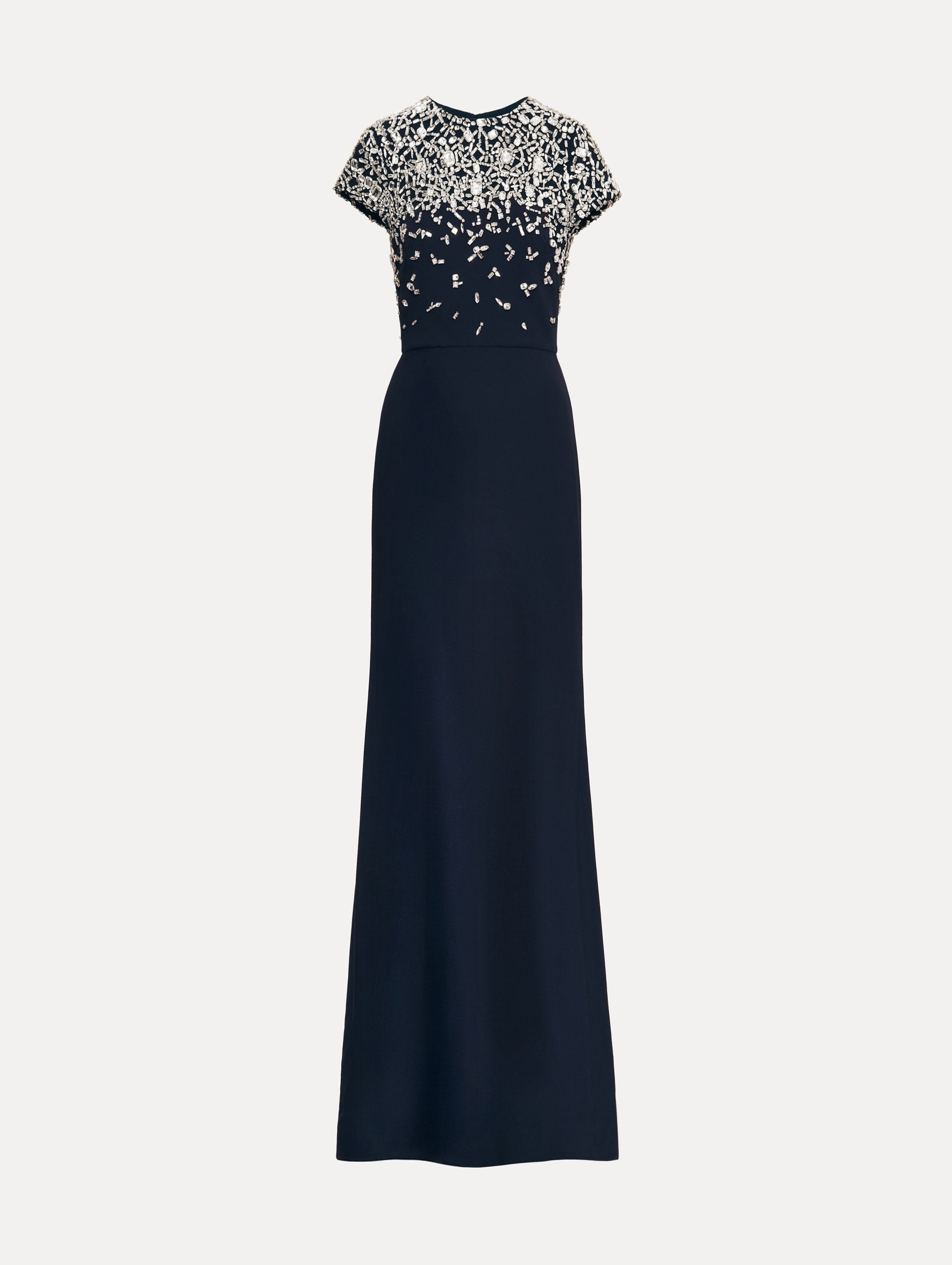 Oscar de la Renta Mosaic Crystal Embroidered Cady Gown - Image 1