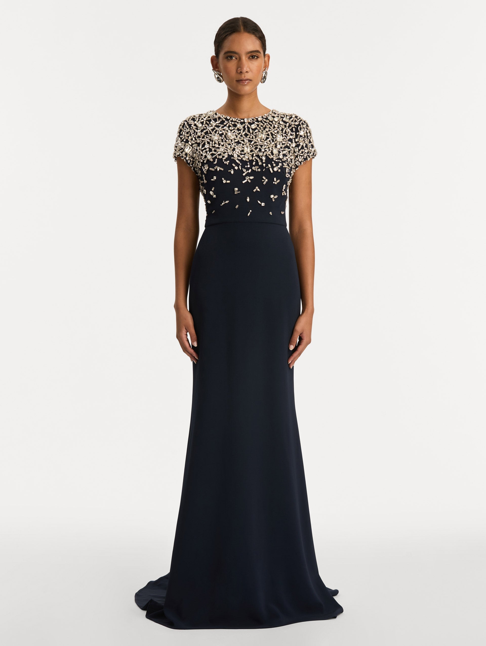 MNODR041026042615775_2 Oscar de la Renta Mosaic Crystal Embroidered Cady Gown - Image 2