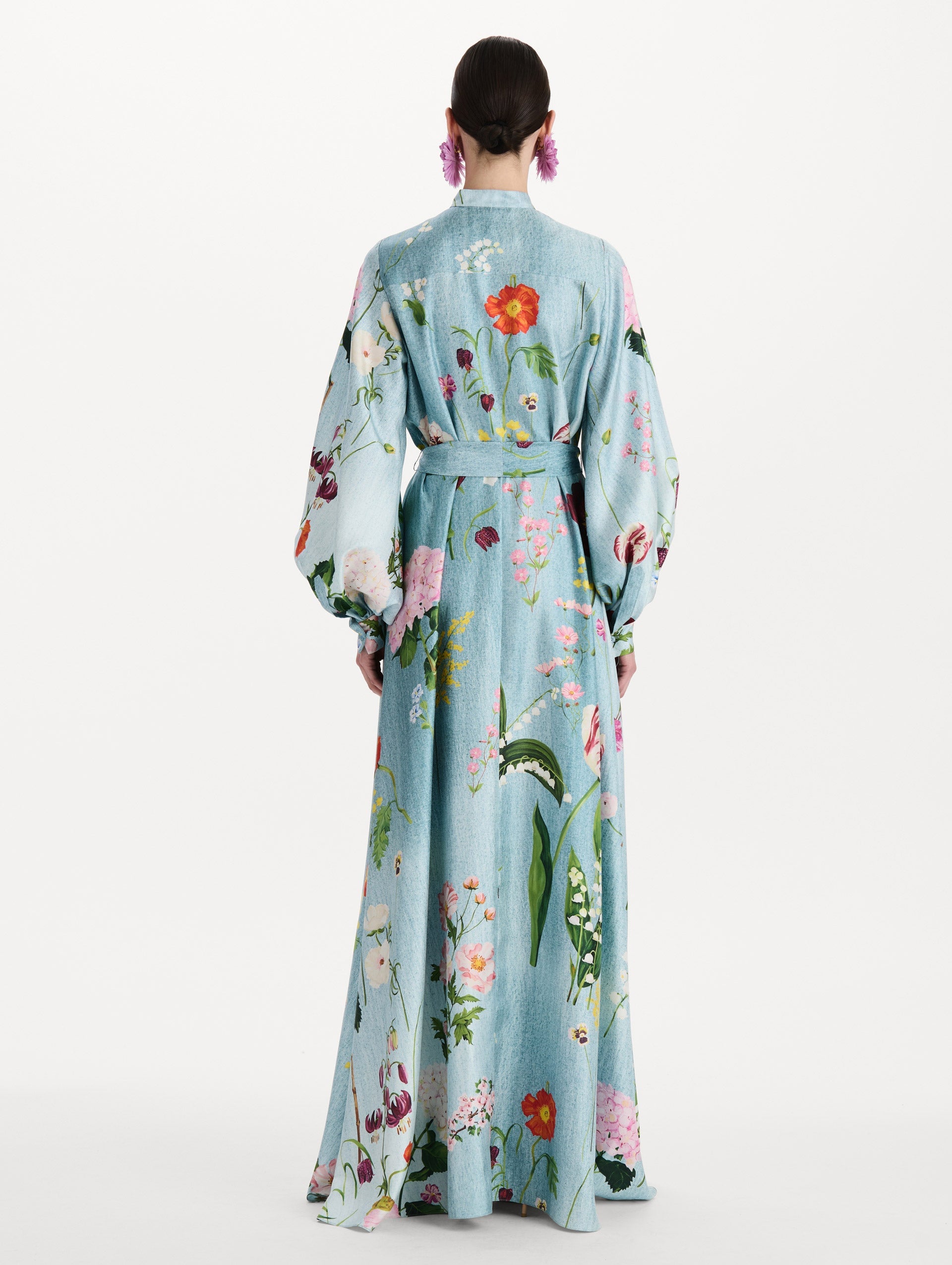 MNODR041026042615781_3 Oscar de la Renta Mixed Botanical Silk Twill Caftan - Image 3