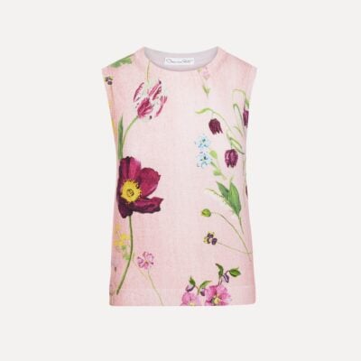 Oscar de la Renta Mixed Botanical Printed Tank - Image 1