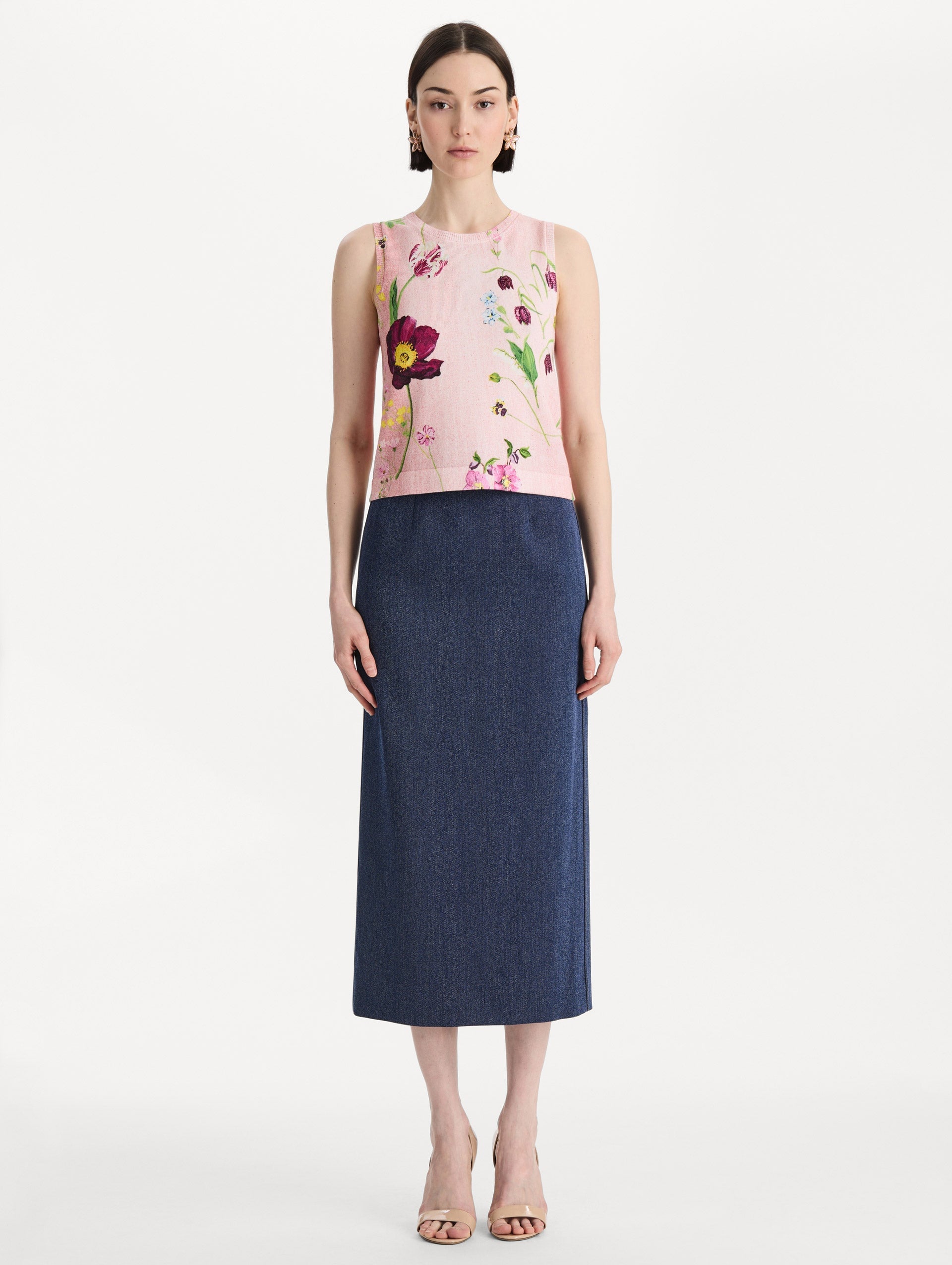 MNODR041026042615786_3 Oscar de la Renta Mixed Botanical Printed Tank - Image 3