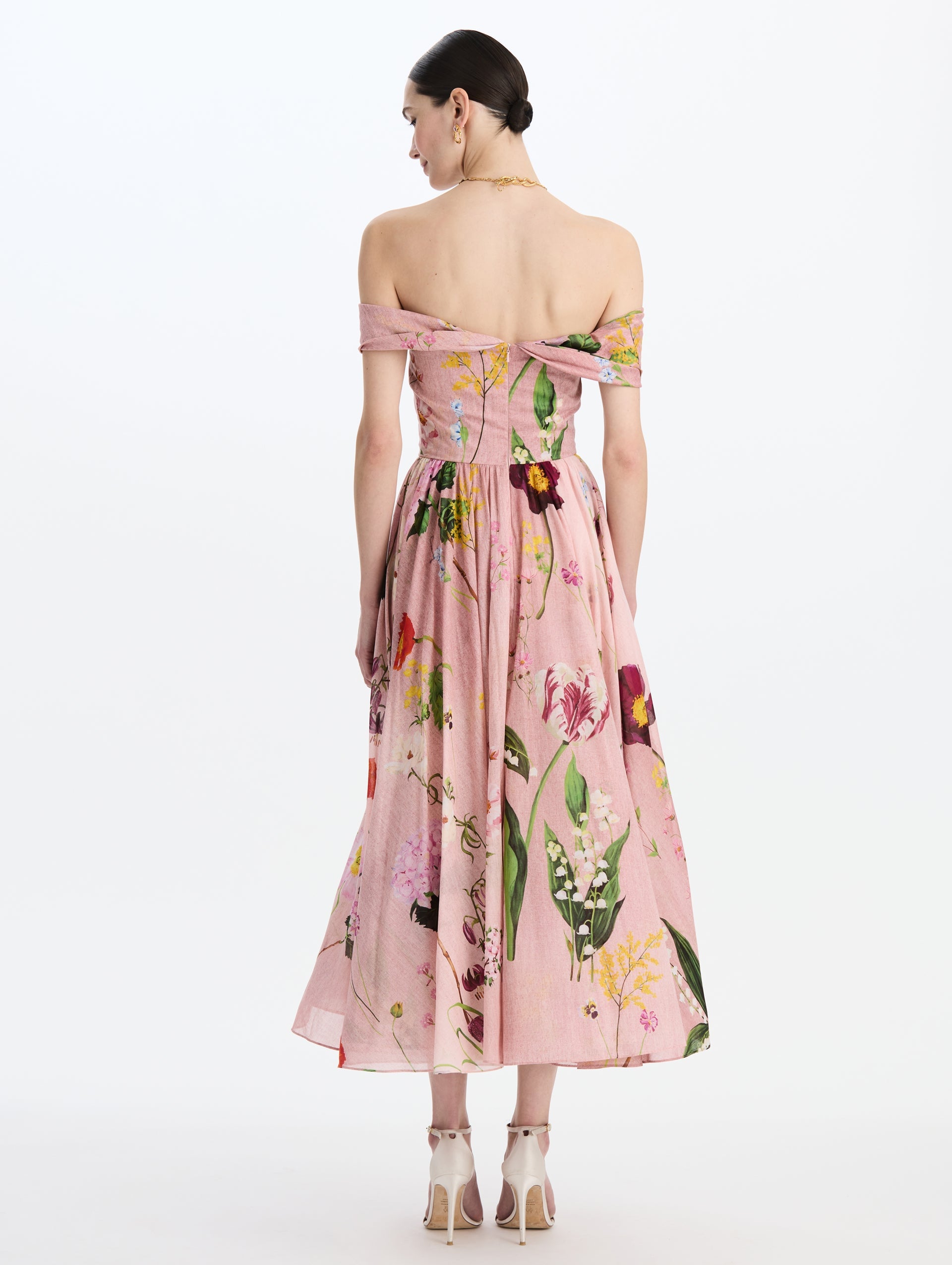 MNODR041026042615787_3 Oscar de la Renta Mixed Botanical Off-Shoulder Dress - Image 3