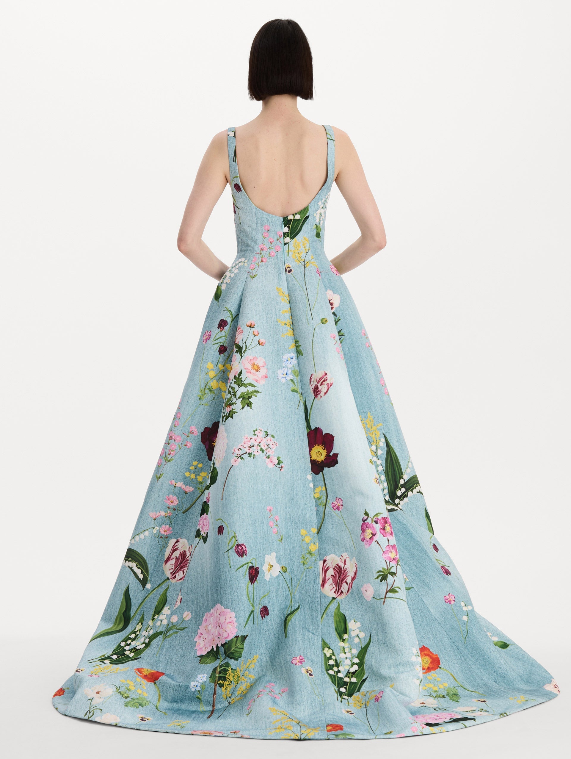 MNODR041026042615792_3 Oscar de la Renta Mixed Botanical Faille Gown - Image 3
