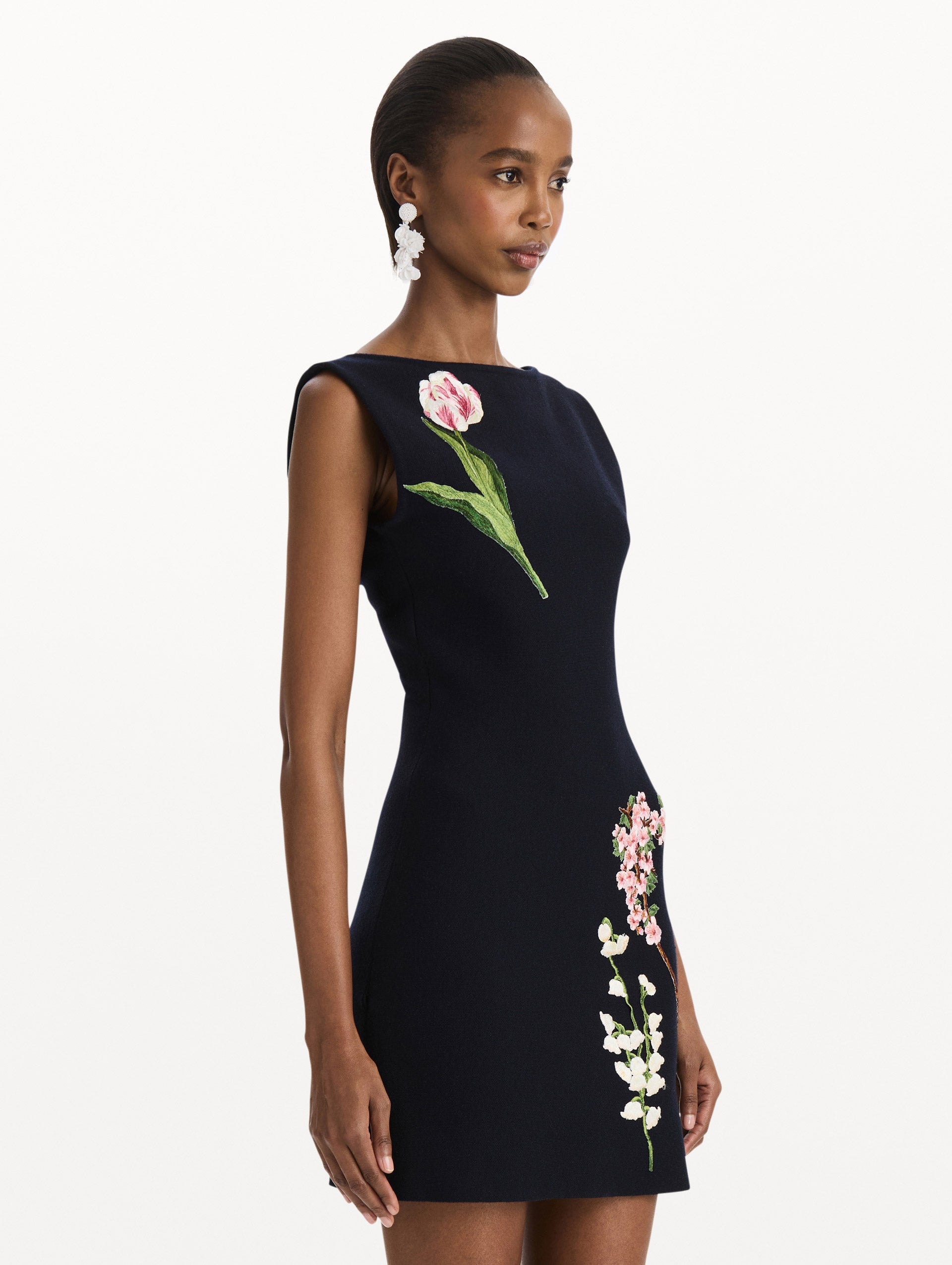 MNODR041026042615796_3 Oscar de la Renta Mixed Botanical Embroidered Dress - Image 3