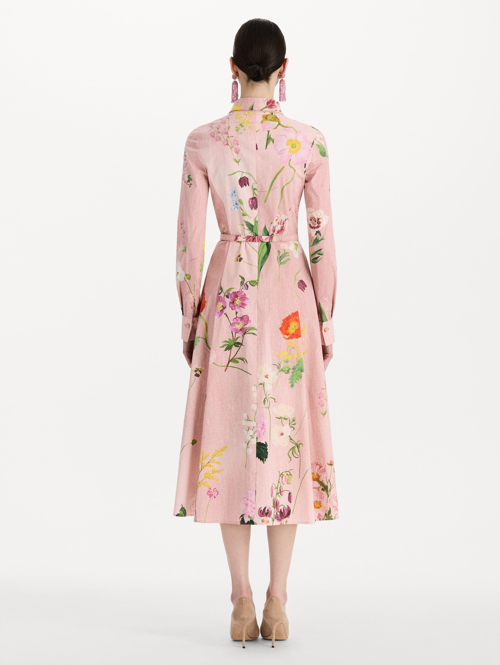 MNODR041026042615802_3 Oscar de la Renta Mixed Botanical Cotton Poplin Collared Dress - Image 3