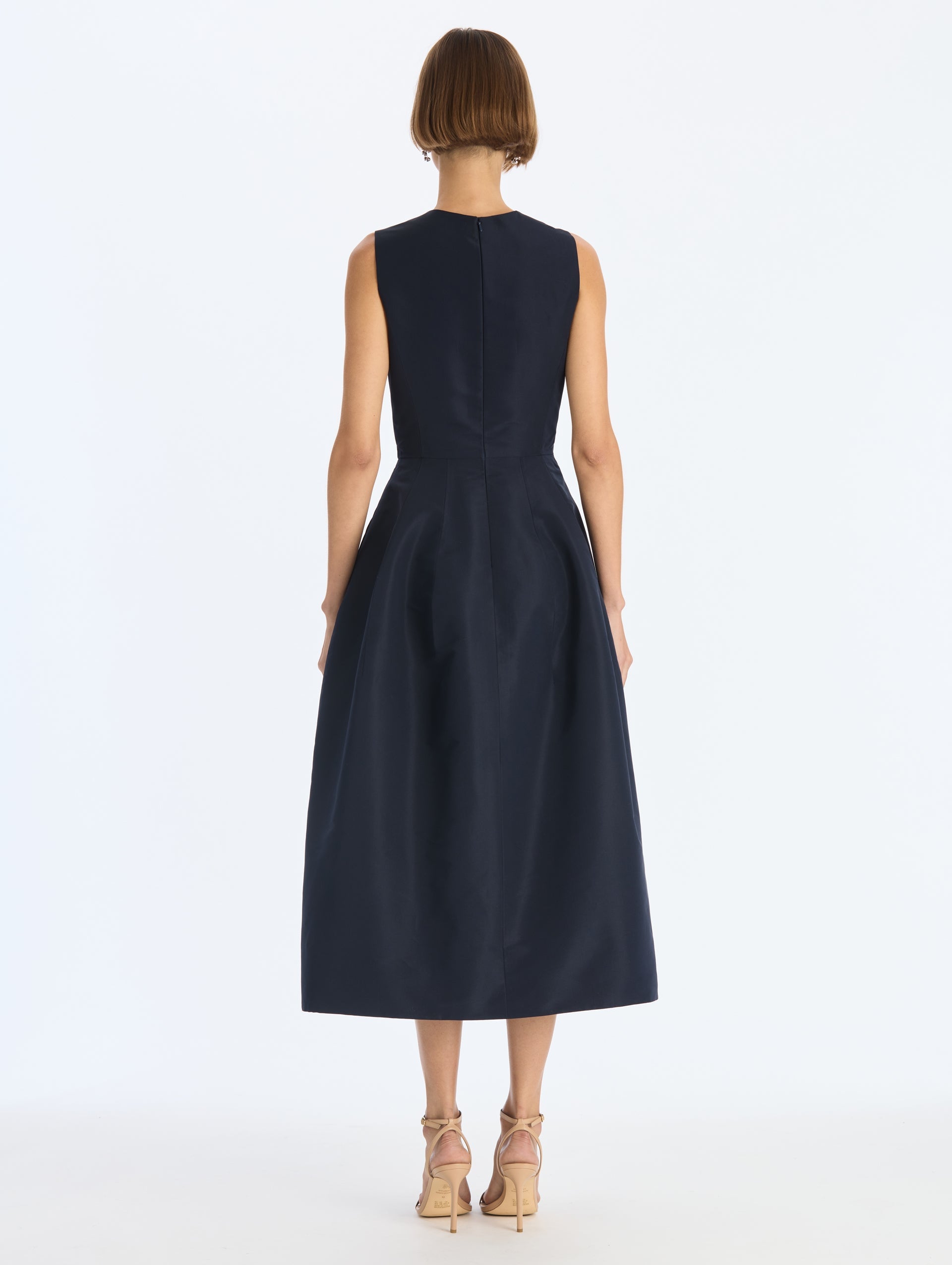 MNODR041026042615804_2 Oscar de la Renta Metallic Threadwork Floral Embroidered Dress - Image 2
