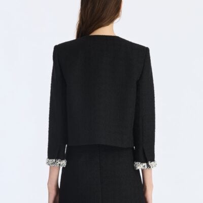 Oscar de la Renta Lightweight Wool Blend Tweed Jacket - Image 2
