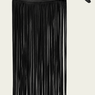 Parentezi Leather Fringe Belt - Image 1