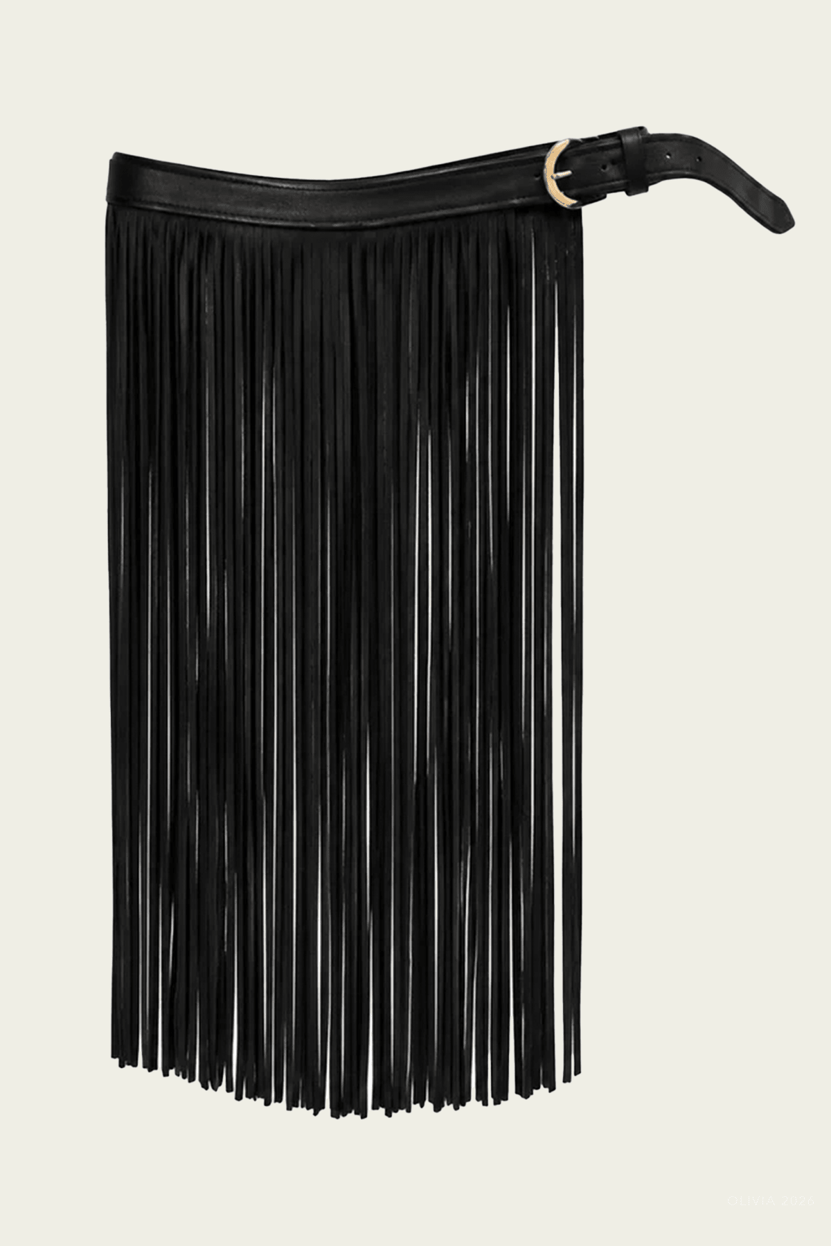 Parentezi Leather Fringe Belt - Image 1