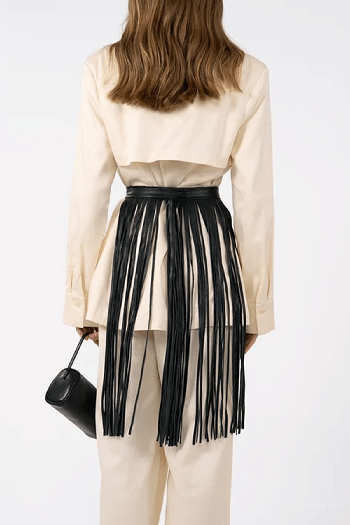 Parentezi Leather Fringe Belt - Image 3