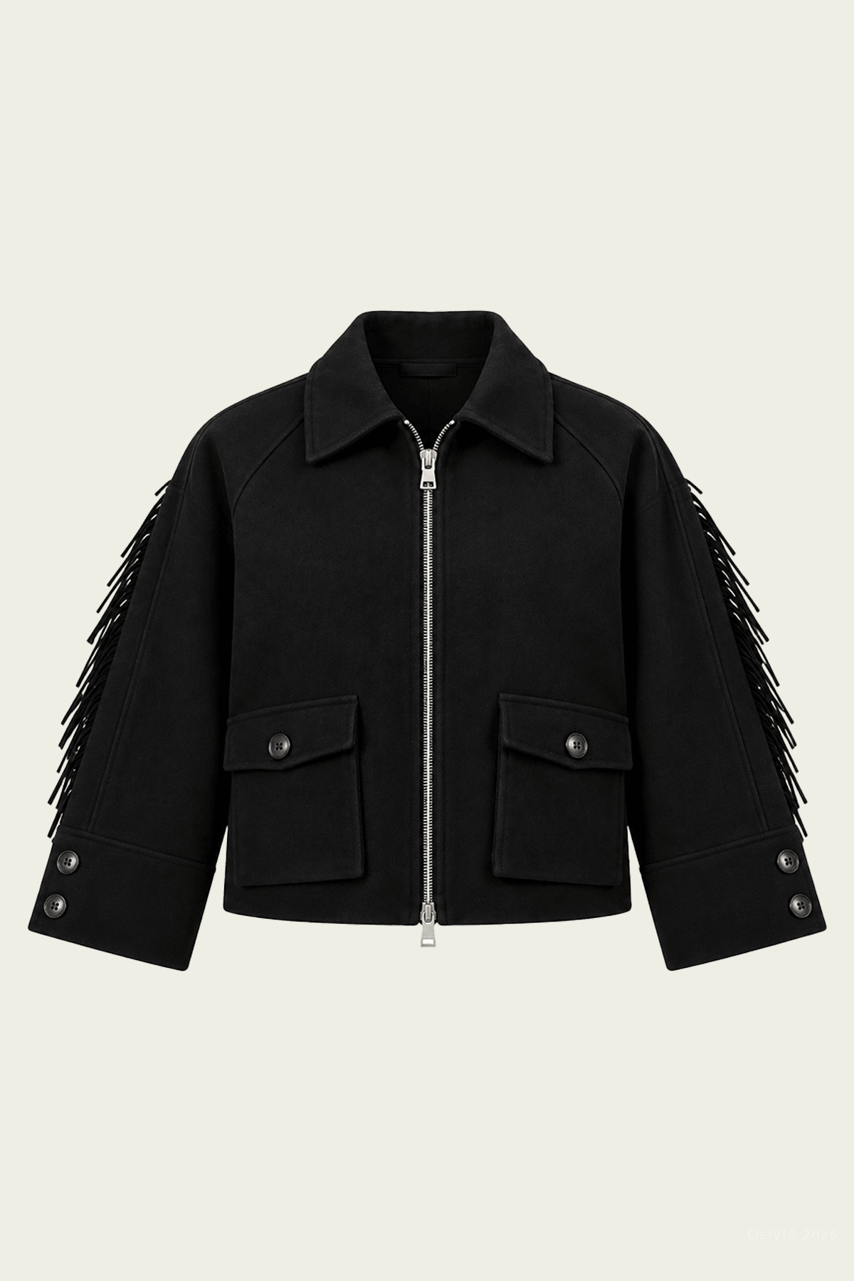 Parentezi Aspen Fringe Wool Jacket - Image 1