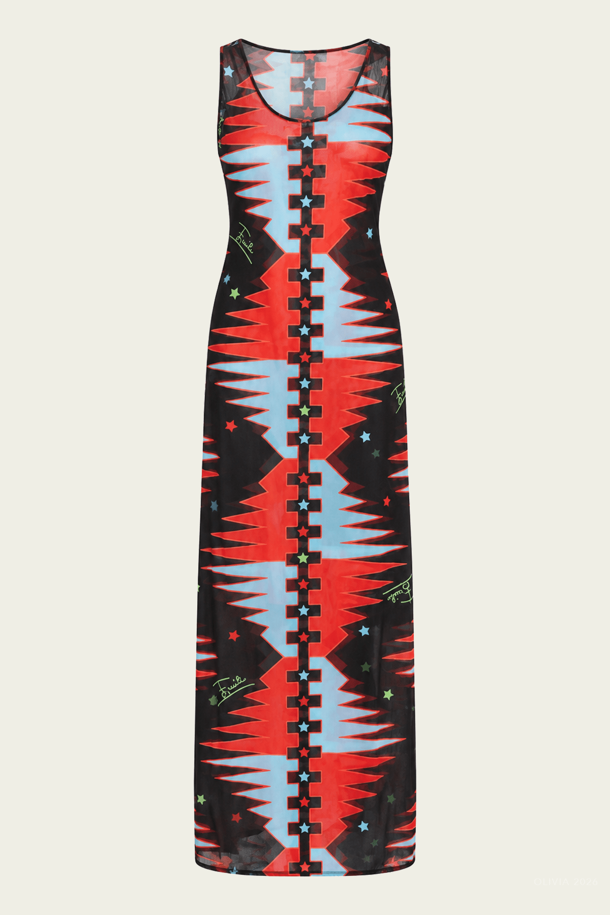 Pucci Valdimontone-Print Tulle Sleeveless Dress - Image 1