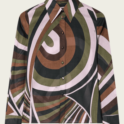 Pucci Iride-Print Cotton Muslin Shirt - Image 1
