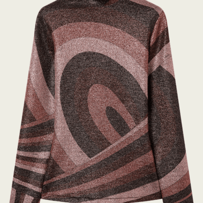 Pucci Iride-Print High-Neck Lurex Top - Image 1