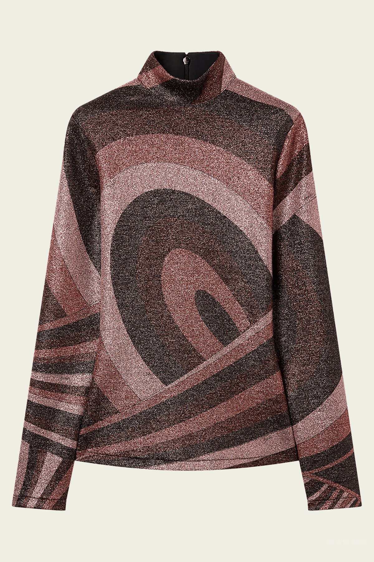 Pucci Iride-Print High-Neck Lurex Top - Image 1