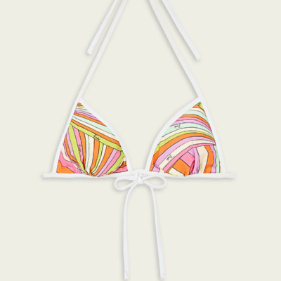 Pucci Iride-Print Bikini Top - Image 1