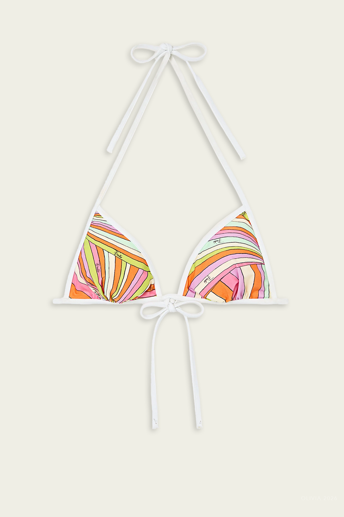 Pucci Iride-Print Bikini Top - Image 1