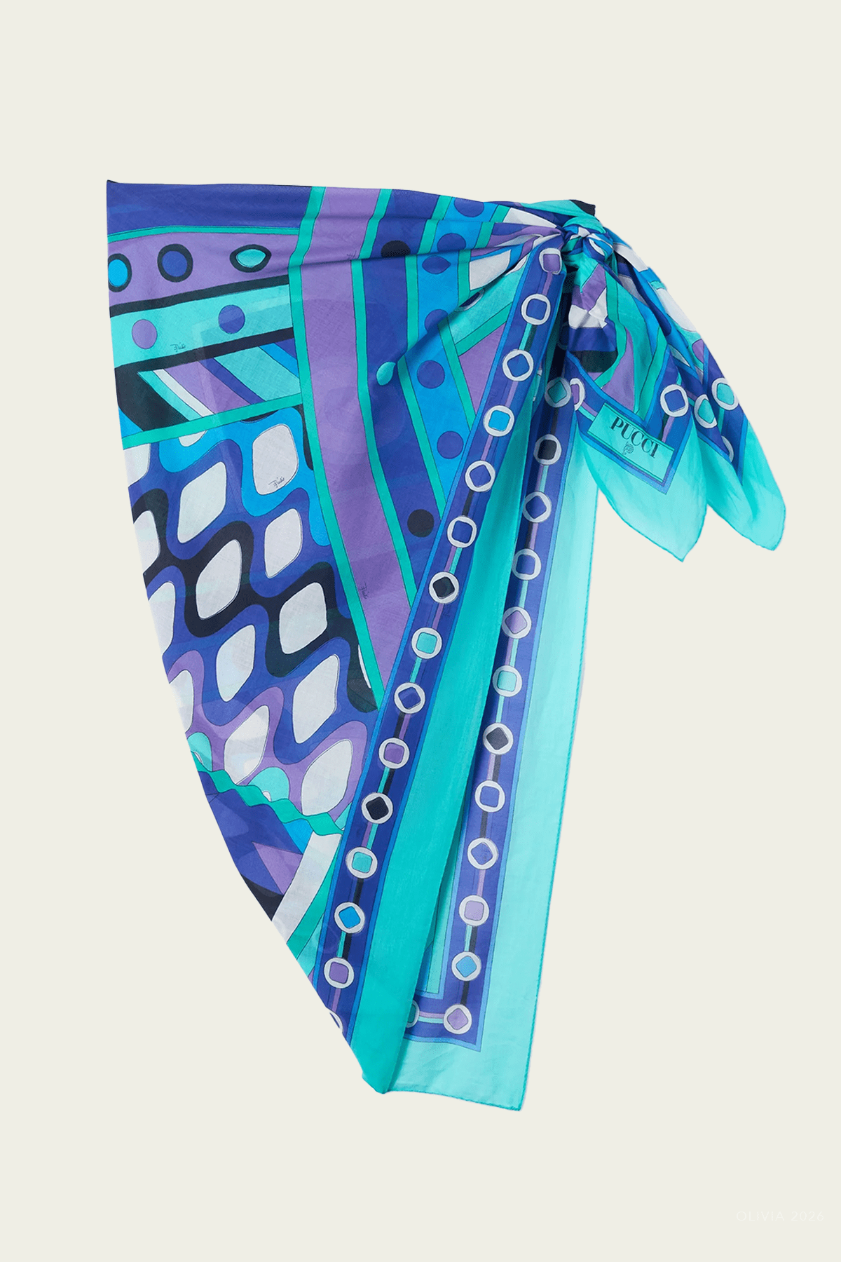 Pucci Vivara-Print Cotton Pareo - Image 1