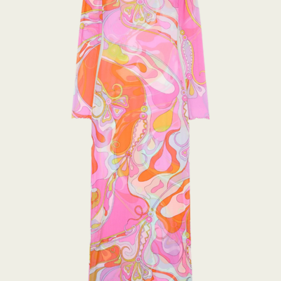 Pucci Orchidee-Print Tulle Dress - Image 1